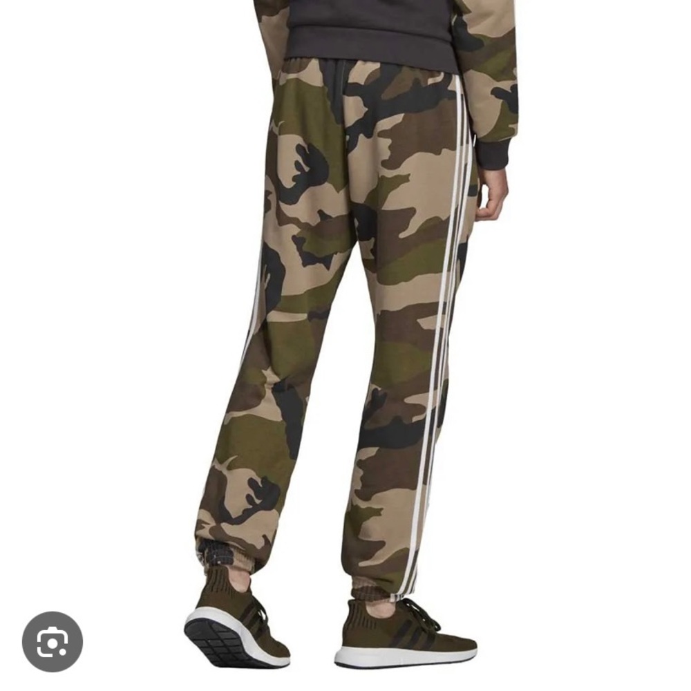 Adidas Originals Camo Track Pants with White Stripes - Picture 2 of 5